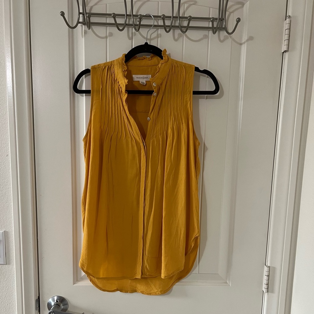 Treasure and Bond Pleated Top in XX-Small